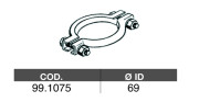 99.1075 Spojka trubiek výfukového systému ASSO
