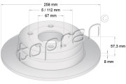 401 386 Brzdový kotúč COATED TOPRAN