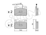 822-015-5 Sada brzdových platničiek kotúčovej brzdy CIFAM
