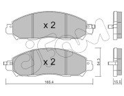 822-1081-1 Sada brzdových platničiek kotúčovej brzdy CIFAM
