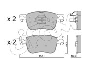 822-1205-1 Sada brzdových platničiek kotúčovej brzdy CIFAM