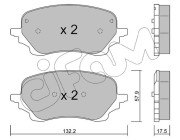 822-1247-0 Sada brzdových platničiek kotúčovej brzdy CIFAM