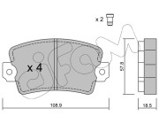 822-186-0 Sada brzdových platničiek kotúčovej brzdy CIFAM