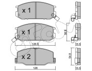 822-425-0 Sada brzdových platničiek kotúčovej brzdy CIFAM