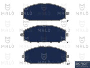1051221 Sada brzdových platničiek kotúčovej brzdy AKRON-MALÒ
