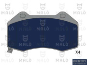 1051250 Sada brzdových platničiek kotúčovej brzdy AKRON-MALÒ