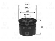 1510025 Olejový filter AKRON-MALÒ