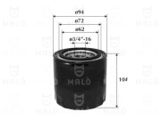 1510072 Olejový filter AKRON-MALÒ