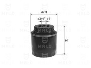 1510223 Olejový filter AKRON-MALÒ