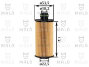1510244 Olejový filter AKRON-MALÒ