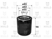 1510247 Olejový filter AKRON-MALÒ
