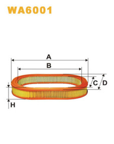 WA6001 Vzduchový filter WIX FILTERS