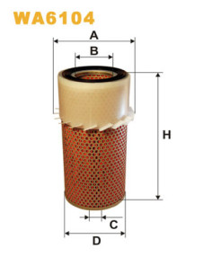 WA6104 Vzduchový filter WIX FILTERS