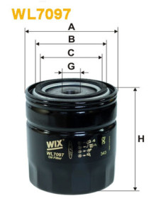 WL7097 Filter pracovnej hydrauliky WIX FILTERS