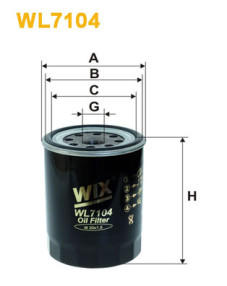 WL7104 Olejový filter WIX FILTERS