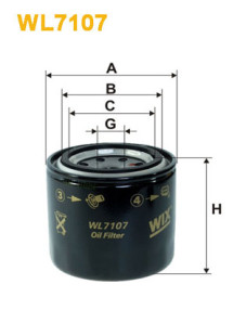 WL7107 Olejový filter WIX FILTERS