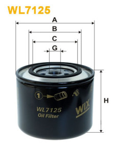 WL7125 Olejový filter WIX FILTERS
