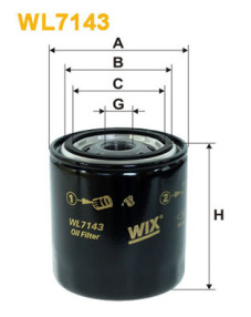 WL7143 Filter pracovnej hydrauliky WIX FILTERS