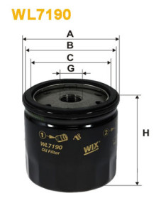 WL7190 Olejový filter WIX FILTERS