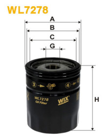 WL7278 Olejový filter WIX FILTERS