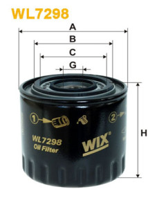 WL7298 Olejový filter WIX FILTERS