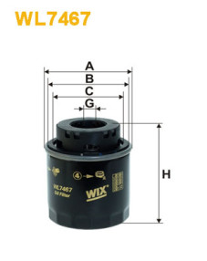 WL7467 Olejový filter WIX FILTERS