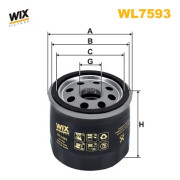 WL7593 Olejový filter WIX FILTERS