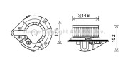 AI7501 Elektromotor vnútorného ventilátora PRASCO