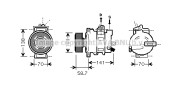 AIK287 Kompresor klimatizácie PRASCO