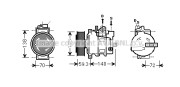 AIK313 Kompresor klimatizácie PRASCO