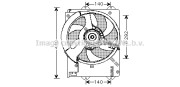 AU7504 Ventilátor chladenia motora PRASCO