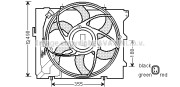 BW7523 Ventilátor chladenia motora PRASCO