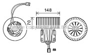 BW8539 Elektromotor vnútorného ventilátora PRASCO