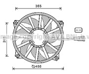 CN7552 Ventilátor chladenia motora PRASCO