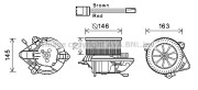 CN8294 Elektromotor vnútorného ventilátora PRASCO