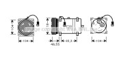 CNAK161 Kompresor klimatizácie PRASCO