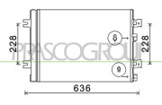 DA220C004 Kondenzátor klimatizácie PrascoSelection PRASCO