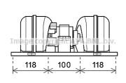 DF8070 Elektromotor vnútorného ventilátora PRASCO