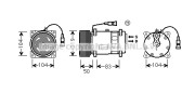 DFK038 Kompresor klimatizácie PRASCO