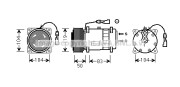 DFK057 Kompresor klimatizácie PRASCO
