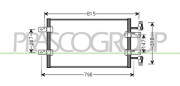 DS952C002 Kondenzátor klimatizácie PrascoSelection PRASCO