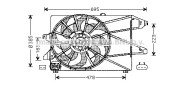 FD7504 Ventilátor chladenia motora PRASCO