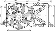 FD7544 Ventilátor chladenia motora PRASCO