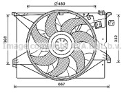 MS7670 Ventilátor chladenia motora PRASCO