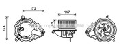 MS8616 Elektromotor vnútorného ventilátora PRASCO