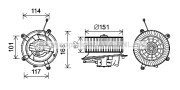 MS8624 Elektromotor vnútorného ventilátora PRASCO