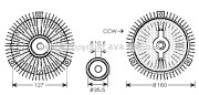 MSC418 Spojka ventilátora chladenia PRASCO