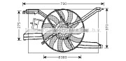 OL7532 Ventilátor chladenia motora PRASCO