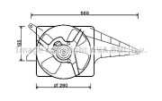 OL7535 Ventilátor chladenia motora PRASCO