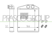 OP030H001 Výmenník tepla vnútorného kúrenia PrascoSelection PRASCO